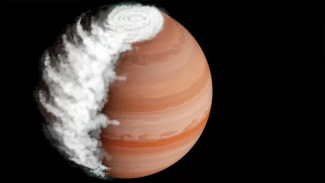 700光年外行星现奇观：岩石云晨起夜散