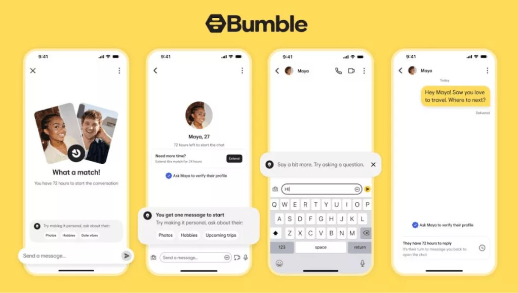 Bumble变革：告别女性先发消息传统