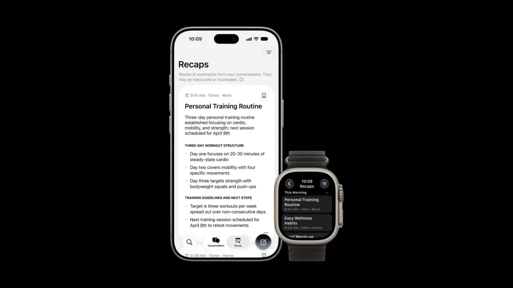 Apple Watch智能对话记录功能